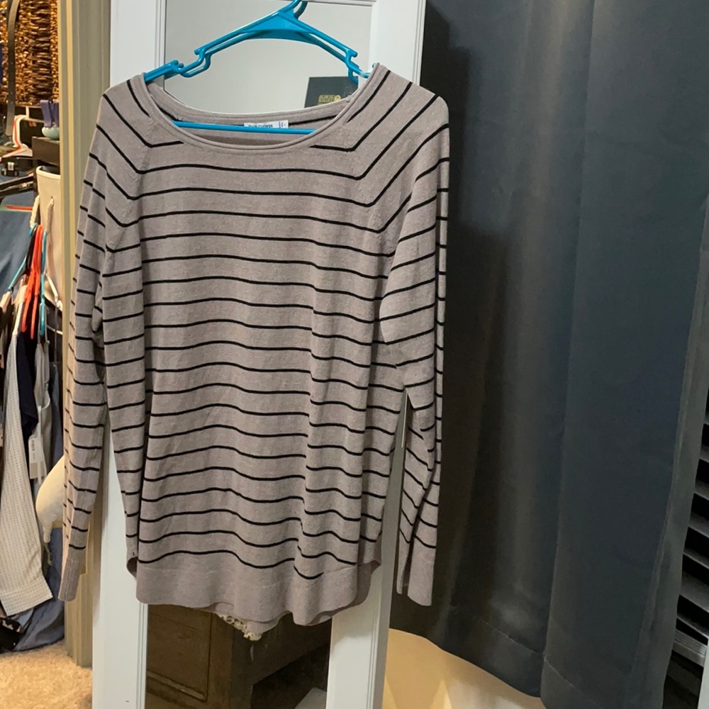 Tan stripped sweater